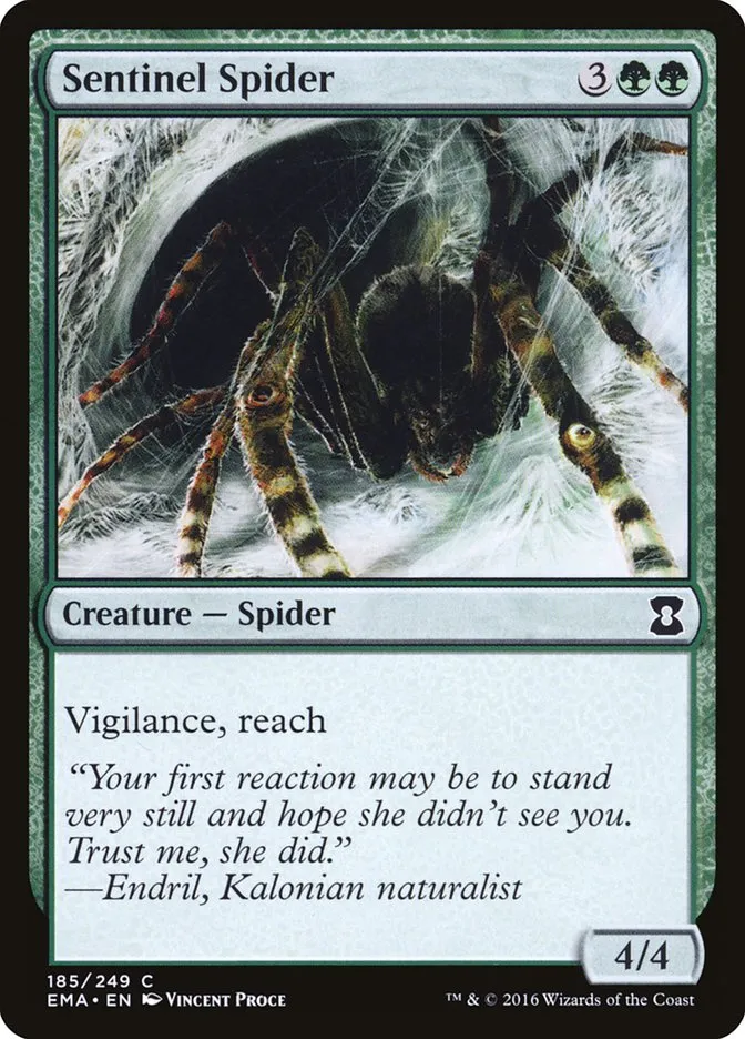 2016 Eternal Masters Sentinel Spider common #185 unlisted card image