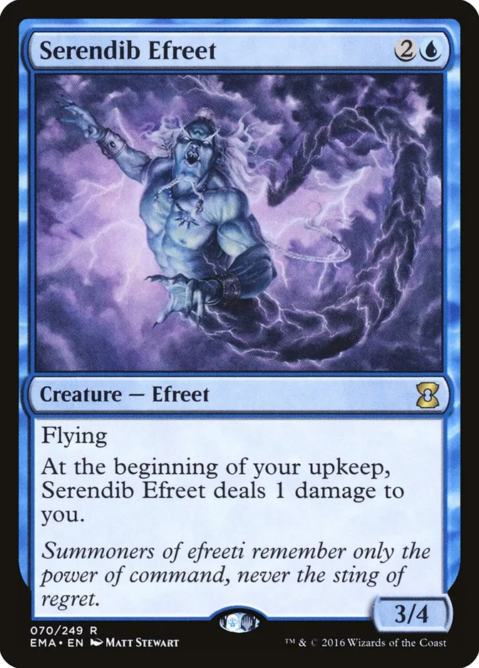 2016 Eternal Masters Serendib Efreet rare #70 unlisted card image