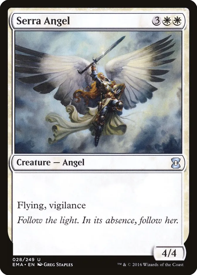 2016 Eternal Masters Serra Angel uncommon #28 unlisted card image