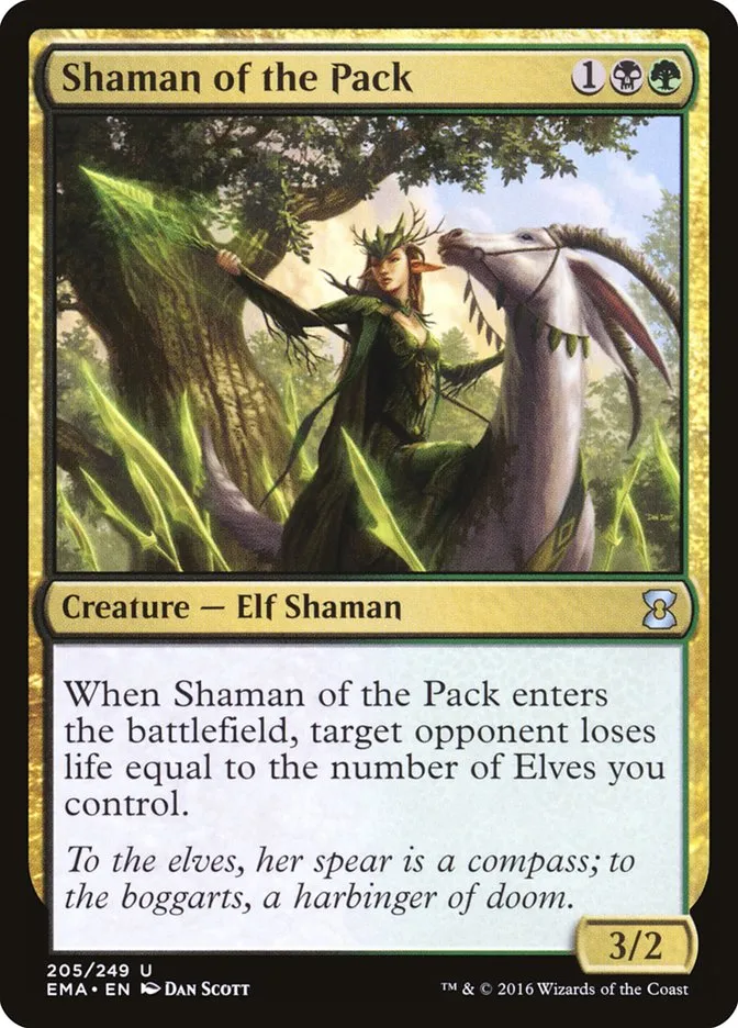2016 Eternal Masters Shaman of the Pack uncommon #205 unlisted card image