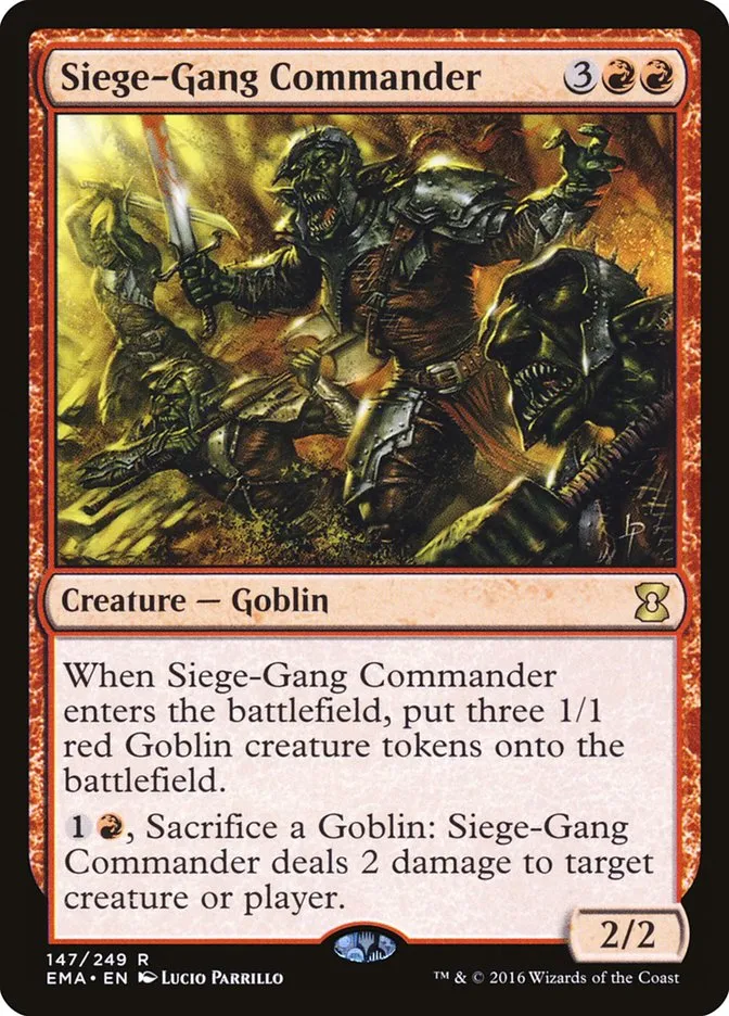 2016 Eternal Masters Siege-Gang Commander rare #147 unlisted card image
