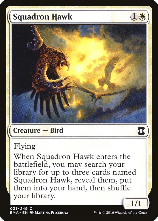 2016 Eternal Masters Squadron Hawk common #31 unlisted card image