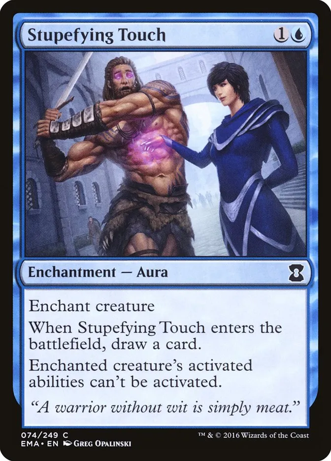 2016 Eternal Masters Stupefying Touch common #74 unlisted card image