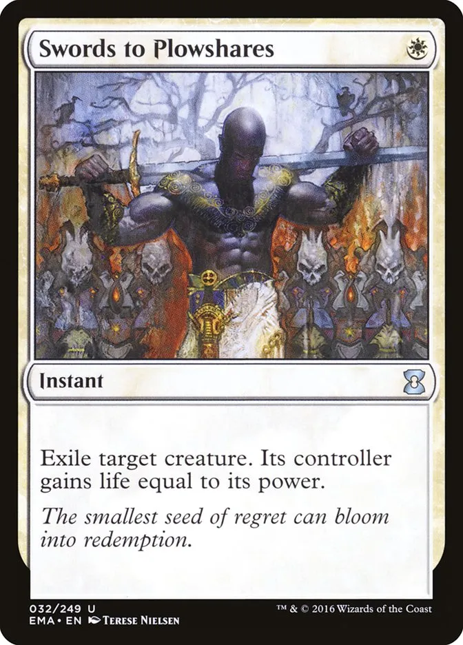 2016 Eternal Masters Swords to Plowshares uncommon #32 unlisted card image