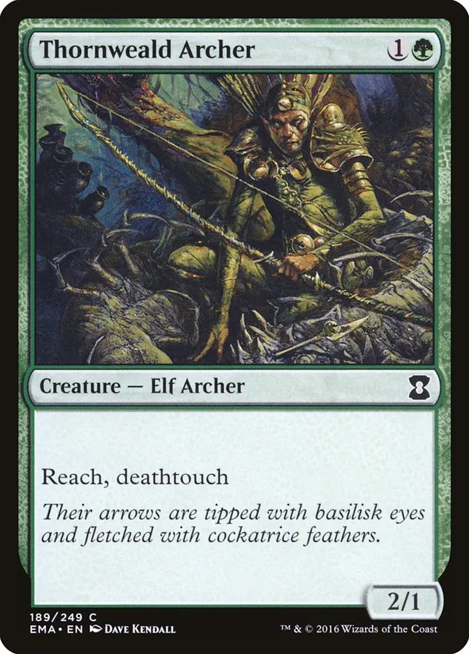 2016 Eternal Masters Thornweald Archer common #189 unlisted card image