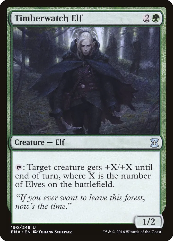 2016 Eternal Masters Timberwatch Elf uncommon #190 unlisted card image