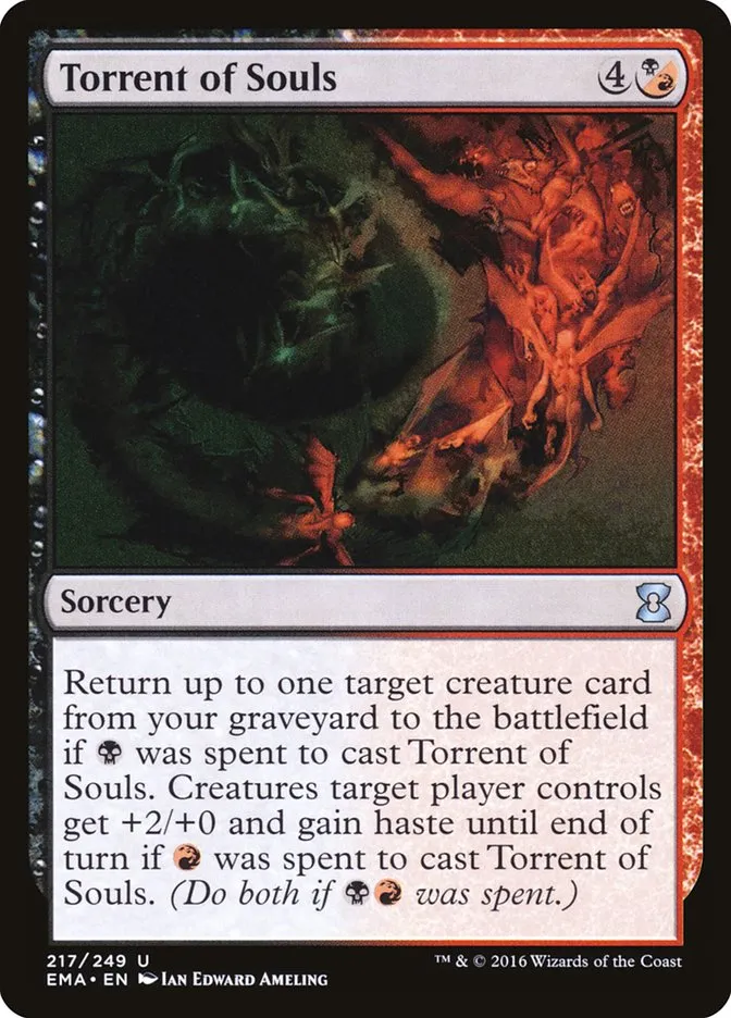2016 Eternal Masters Torrent of Souls uncommon #217 unlisted card image