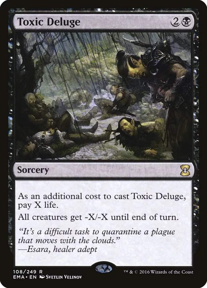 2016 Eternal Masters Toxic Deluge rare #108 unlisted card image