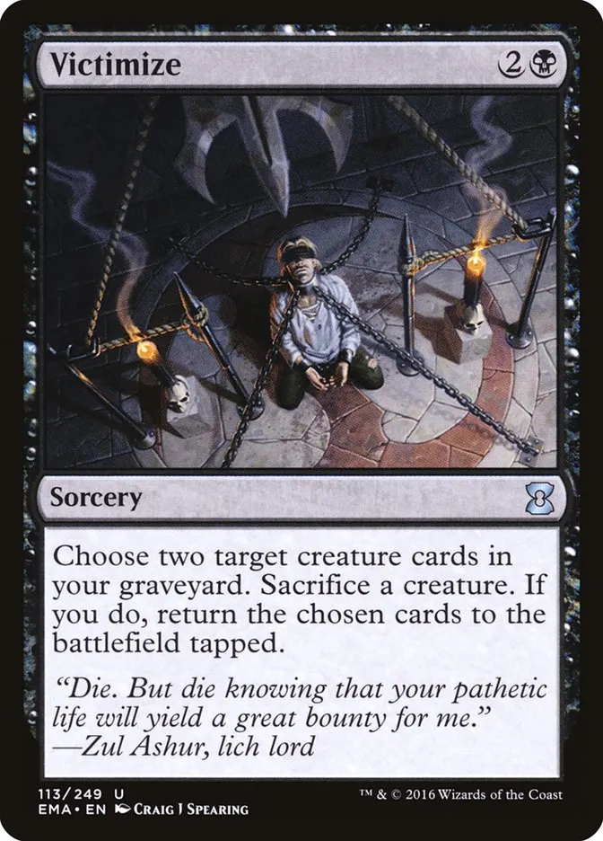 2016 Eternal Masters Victimize uncommon #113 unlisted card image
