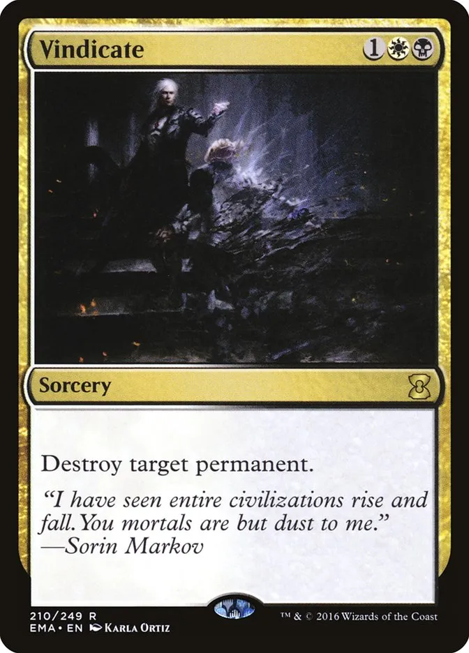 2016 Eternal Masters Vindicate rare #210 unlisted card image