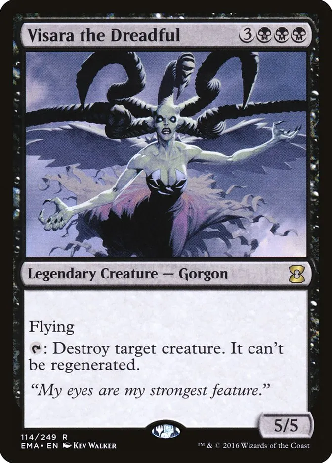 2016 Eternal Masters Visara the Dreadful rare #114 unlisted card image