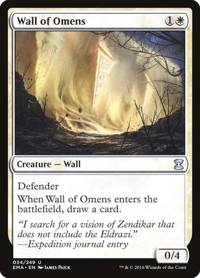 2016 Eternal Masters Wall of Omens uncommon #34 unlisted card image