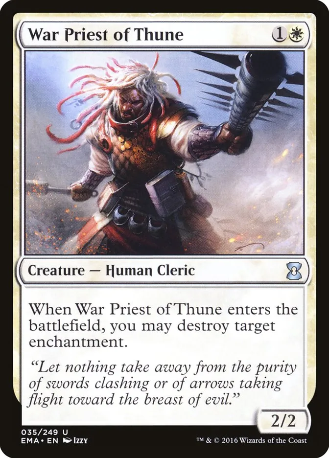 2016 Eternal Masters War Priest of Thune uncommon #35 unlisted card image