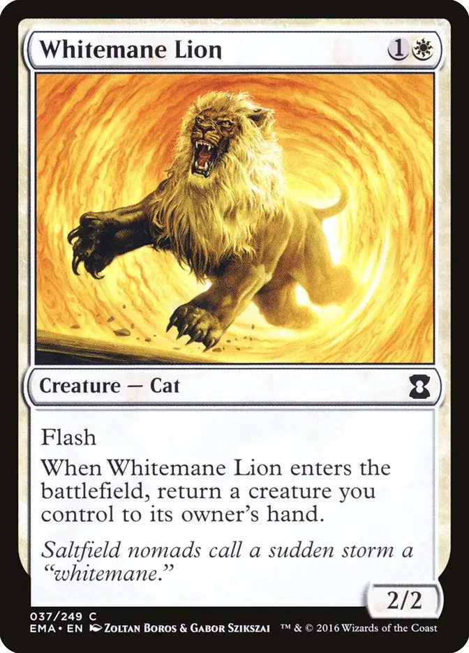 2016 Eternal Masters Whitemane Lion common #37 unlisted card image