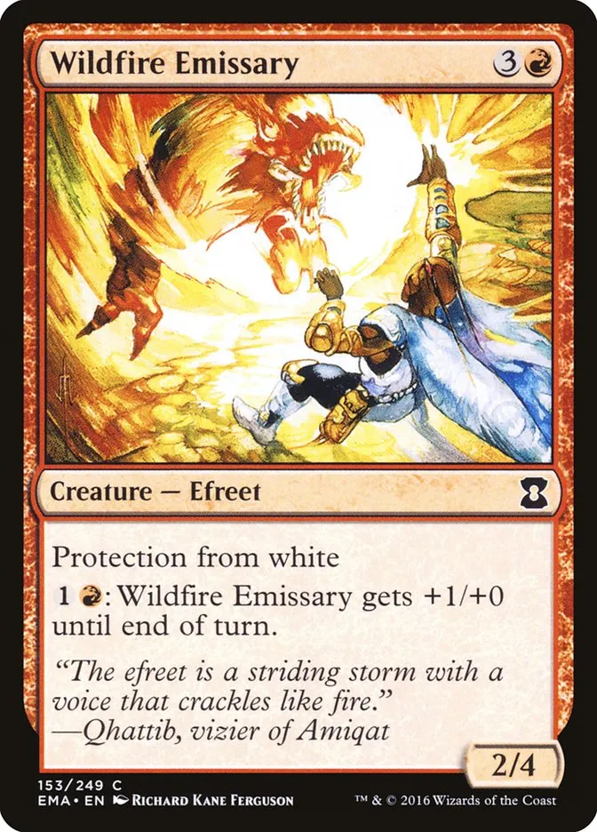 2016 Eternal Masters Wildfire Emissary common #153 unlisted card image