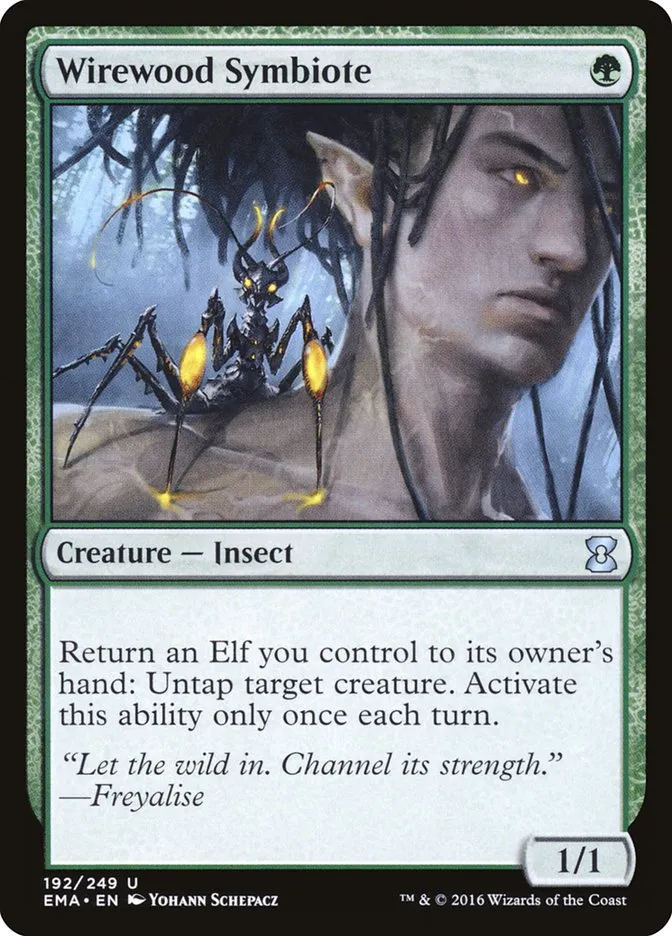 2016 Eternal Masters Wirewood Symbiote uncommon #192 unlisted card image