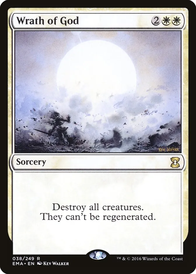 2016 Eternal Masters Wrath of God rare #38 unlisted card image