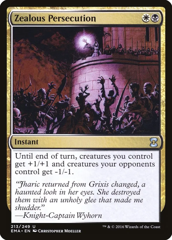 2016 Eternal Masters Zealous Persecution uncommon #213 unlisted card image