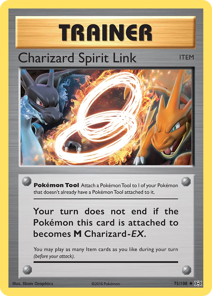 2016 Evolutions Charizard Spirit Link Uncommon #075/108 Uncommon card image