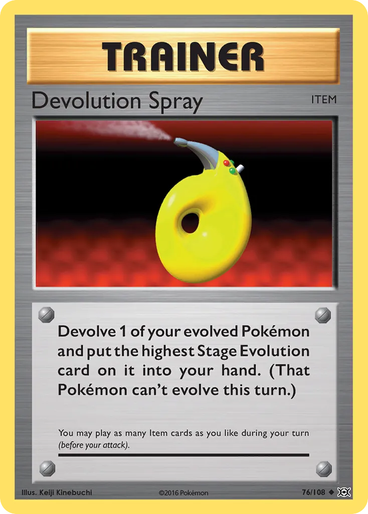 2016 Evolutions Devolution Spray Uncommon #076/108 Uncommon card image