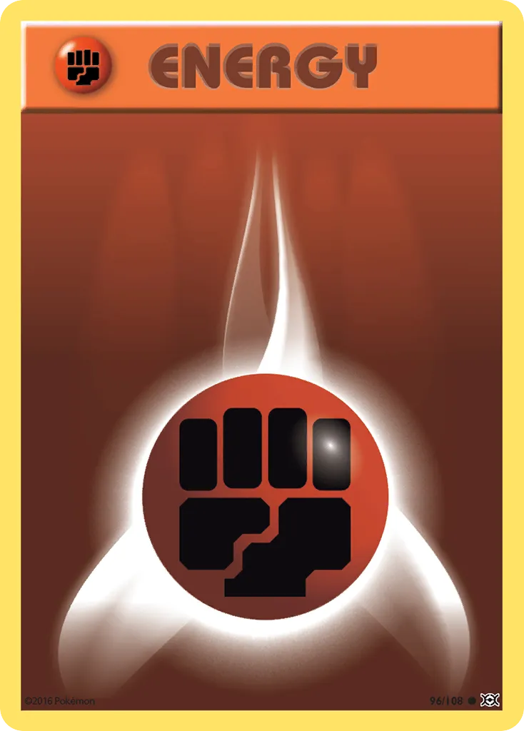2016 Evolutions Fighting Energy Common #096/108 Common card image