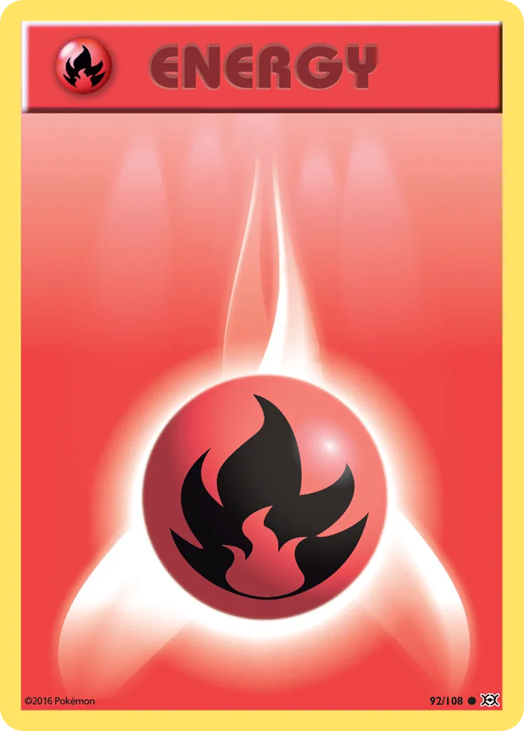 2016 Evolutions Fire Energy Common #092/108 Common card image