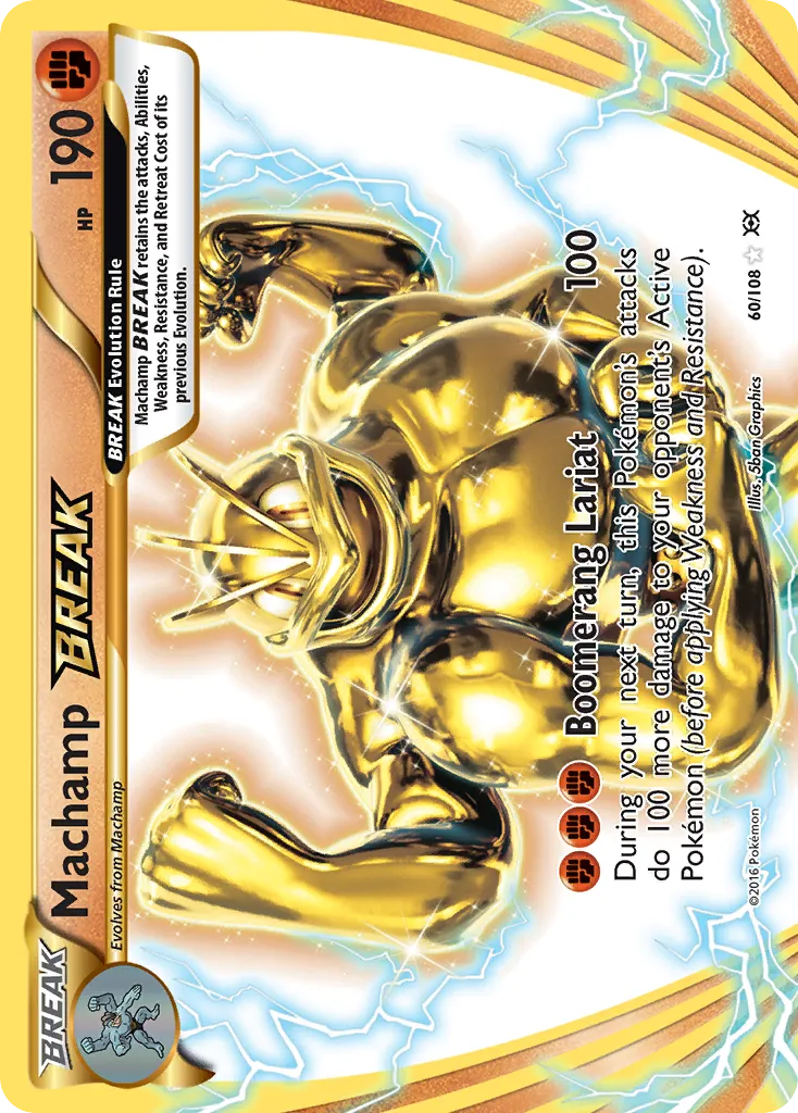 2016 Evolutions Machamp BREAK Rare BREAK #060/108 Rare BREAK card image
