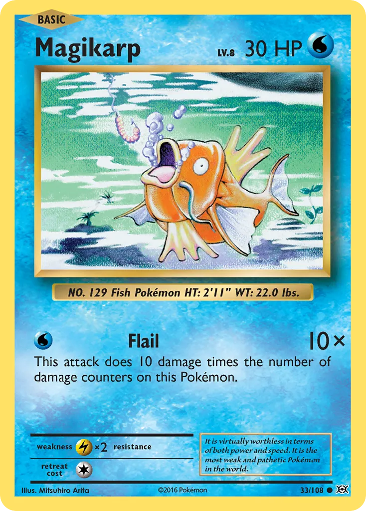 2016 Evolutions Magikarp Common #033/108 Common card image