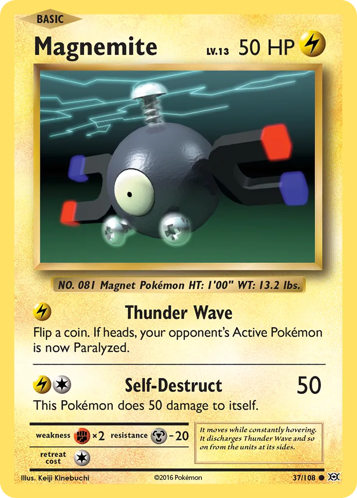 2016 Evolutions Magnemite Common #037/108 Common card image