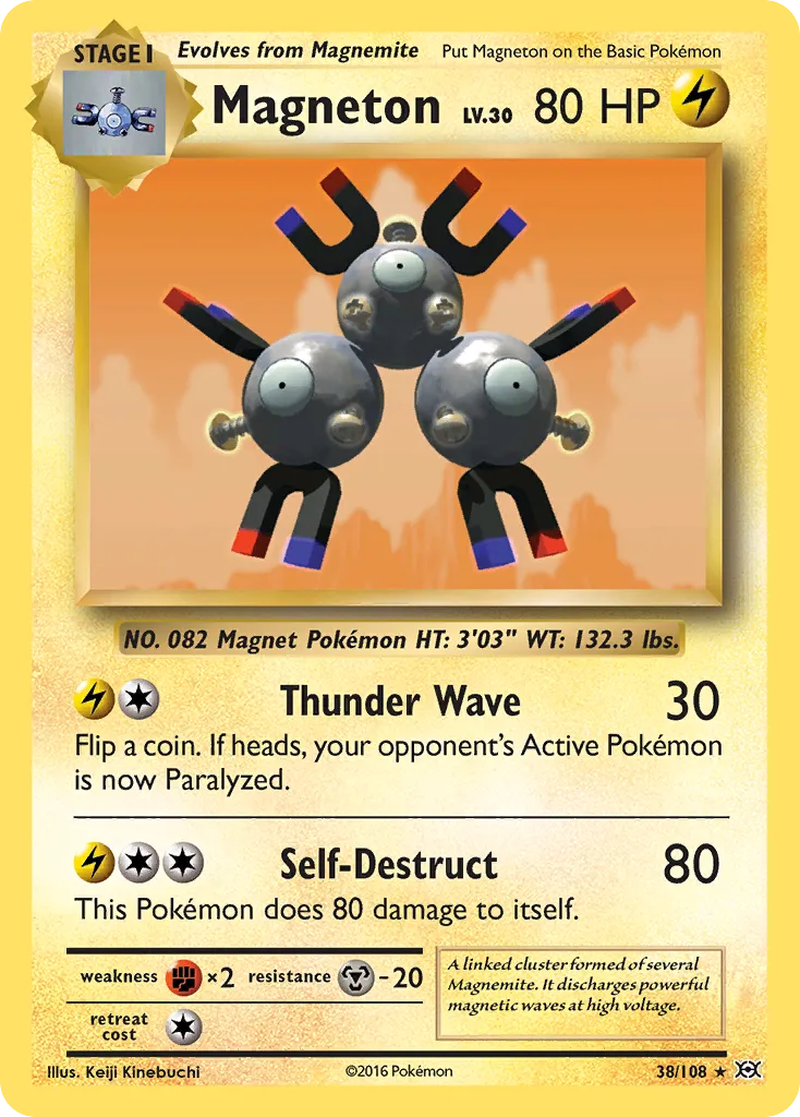 2016 Evolutions Magneton Rare Holo #038/108 Rare Holo card image