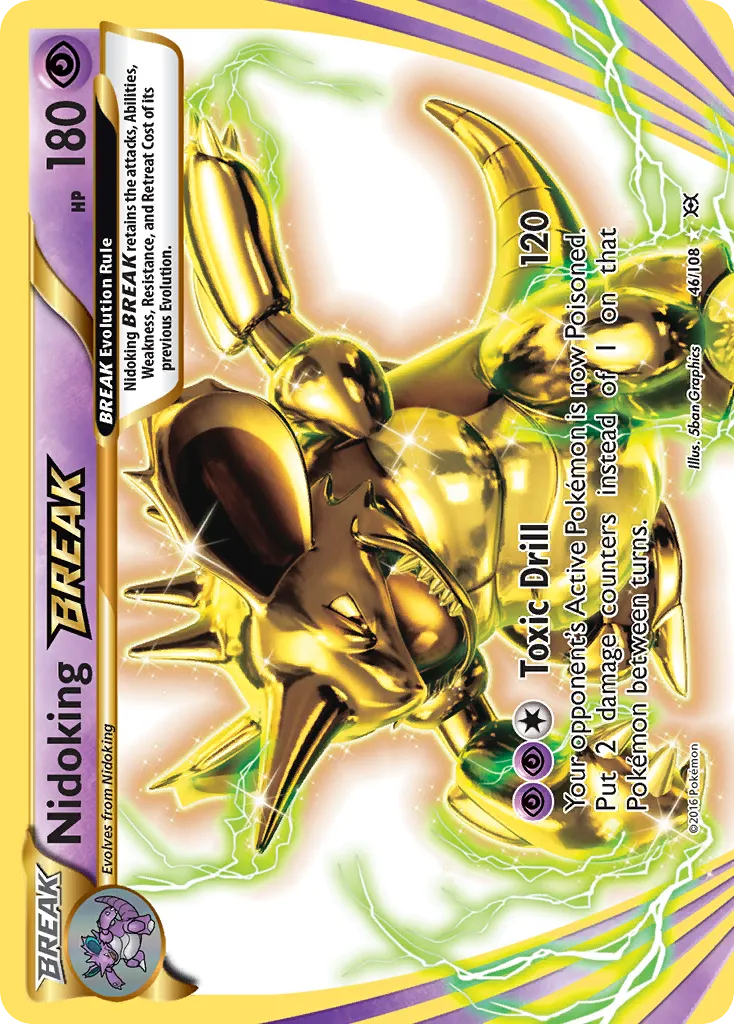2016 Evolutions Nidoking BREAK Rare BREAK #046/108 Rare BREAK card image