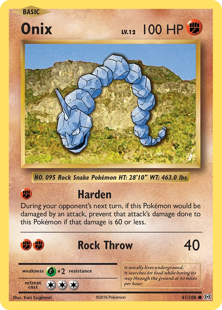 2016 Evolutions Onix Common #061/108 Common card image