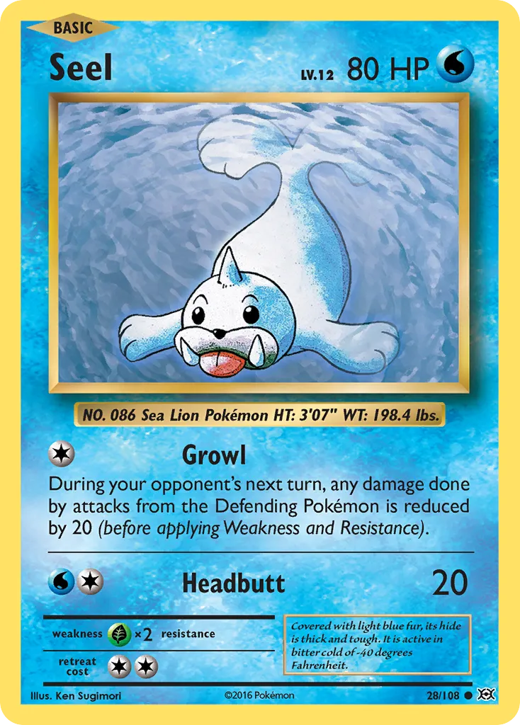 2016 Evolutions Seel Common #028/108 Common card image