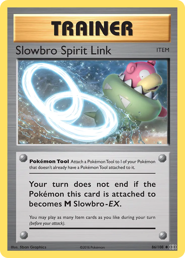 2016 Evolutions Slowbro Spirit Link #086/108 Uncommon card image