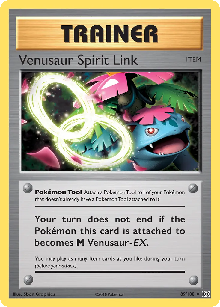 2016 Evolutions Venusaur Spirit Link Uncommon #089/108 Uncommon card image