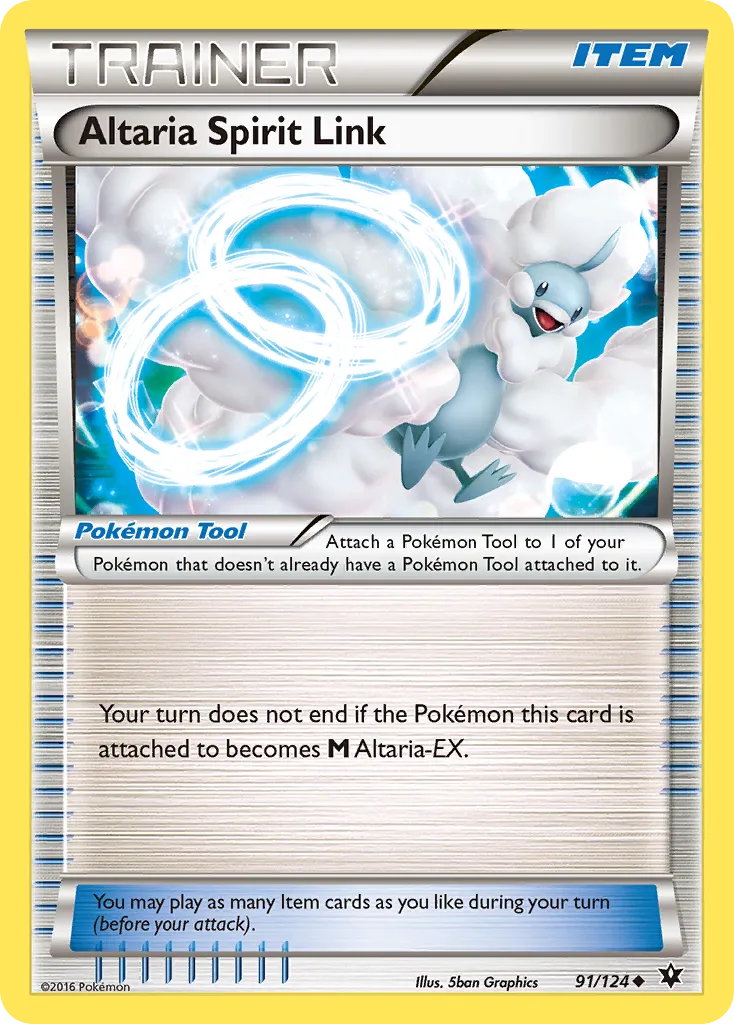 2016 Fates Collide Altaria Spirit Link Uncommon #091/124 Uncommon card image