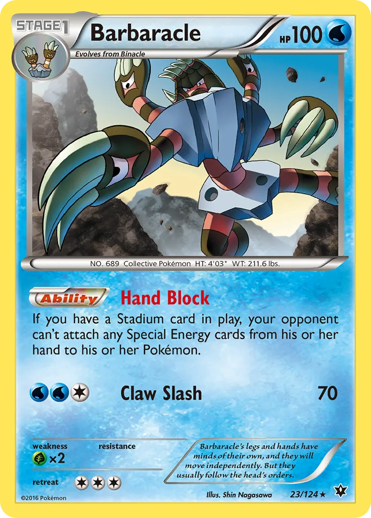 2016 Fates Collide Barbaracle Rare #023/124 Rare card image