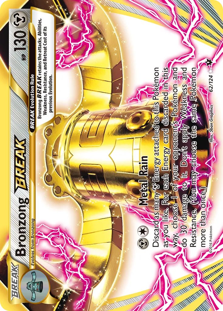 2016 Fates Collide Bronzong BREAK Rare BREAK #062/124 Rare BREAK card image