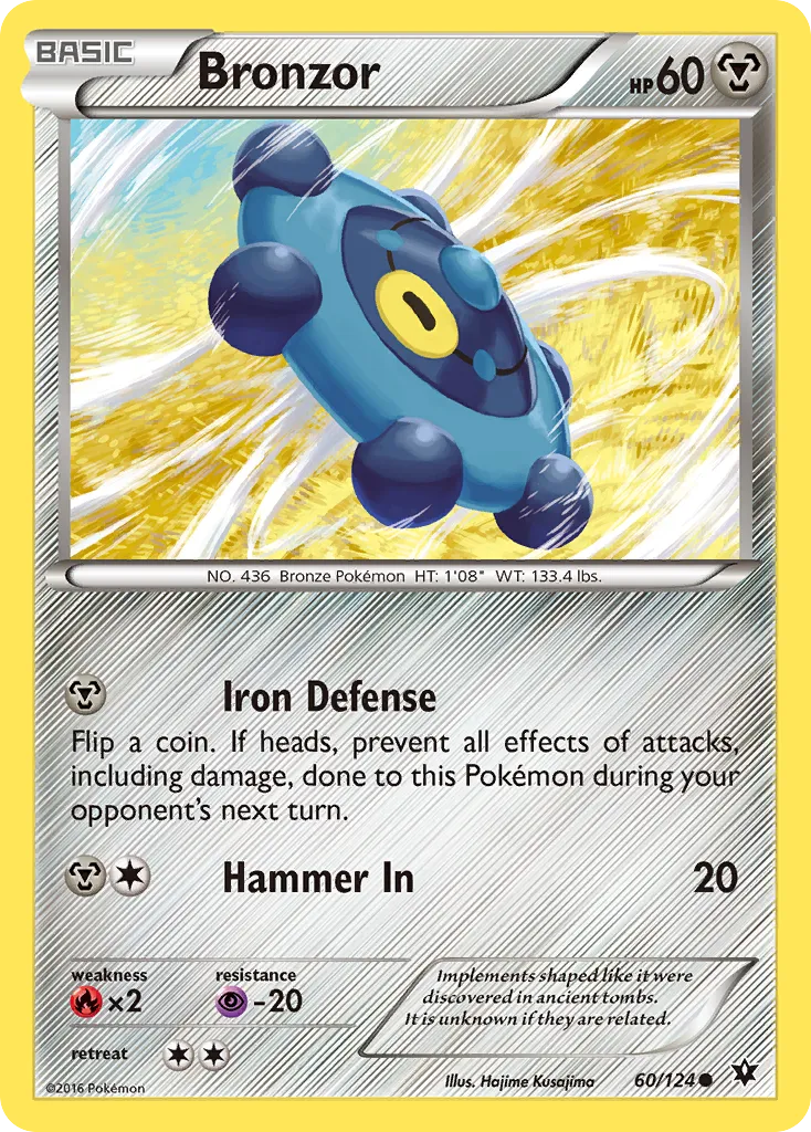 2016 Fates Collide Bronzor Common #060/124 Common card image