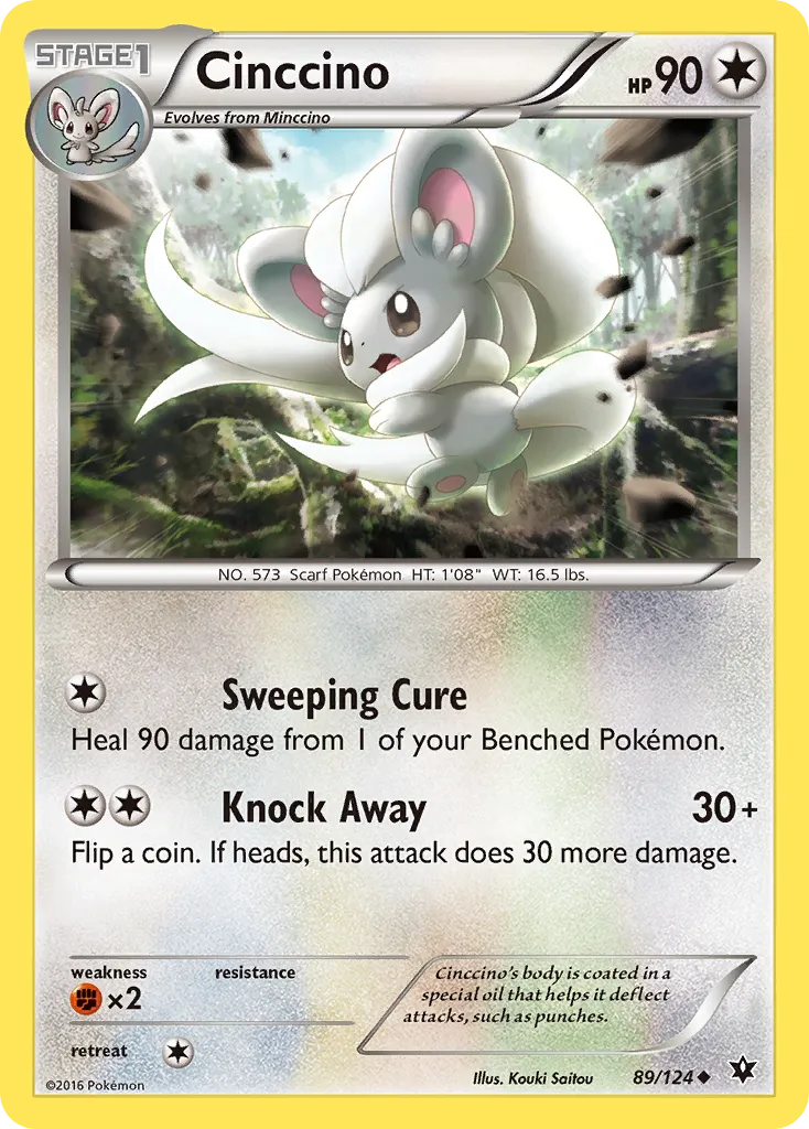 2016 Fates Collide Cinccino #089/124 Uncommon card image