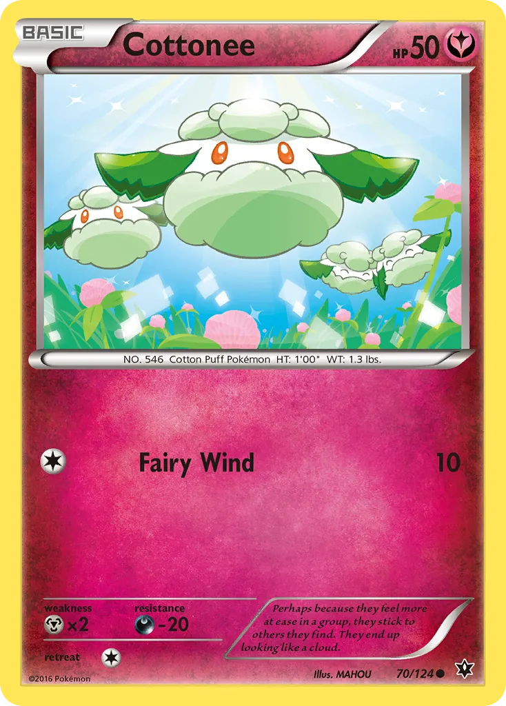 2016 Fates Collide Cottonee Common #070/124 Common card image