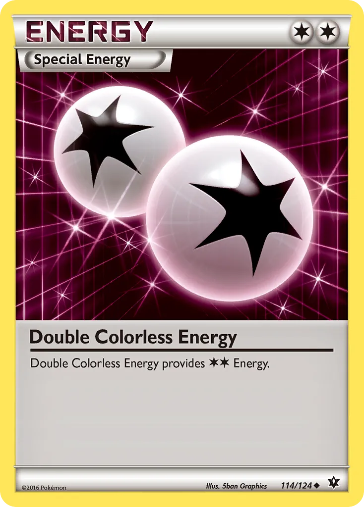 2016 Fates Collide Double Colorless Energy #114/124 Uncommon card image