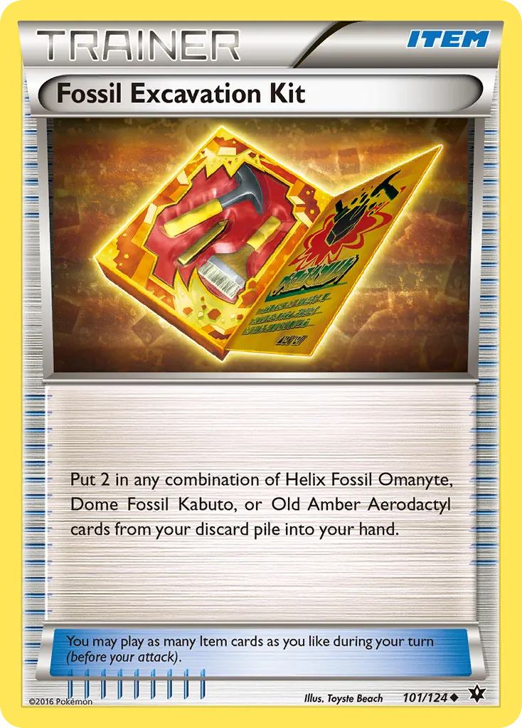 2016 Fates Collide Fossil Excavation Kit Uncommon #101/124 Uncommon card image