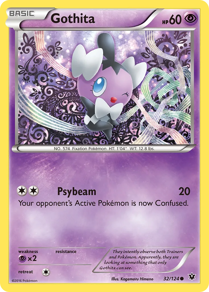 2016 Fates Collide Gothita Common #032/124 Common card image