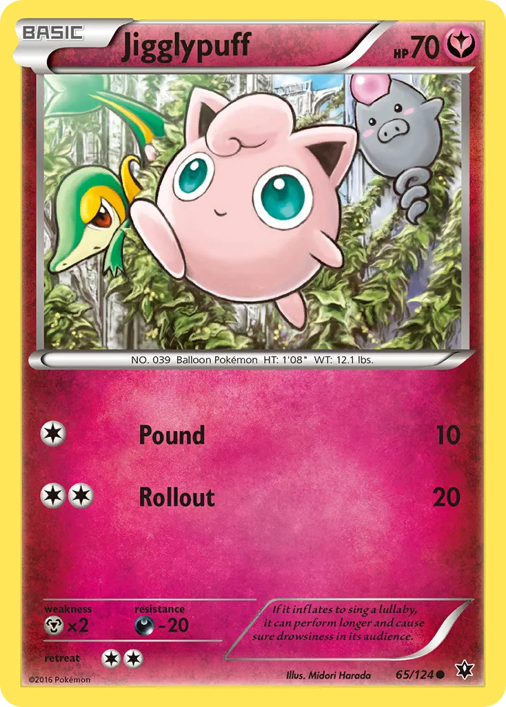 2016 Fates Collide Jigglypuff Common #065/124 Common card image