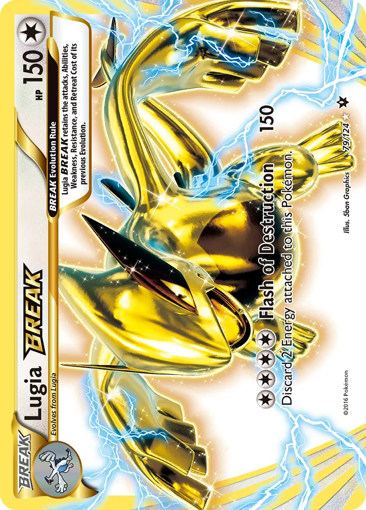 2016 Fates Collide Lugia BREAK Rare BREAK #079/124 Rare BREAK card image