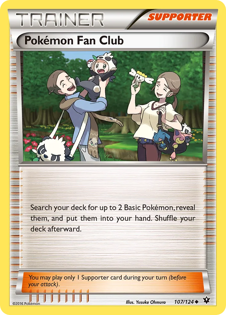 2016 Fates Collide Pokémon Fan Club Uncommon #107/124 Uncommon card image