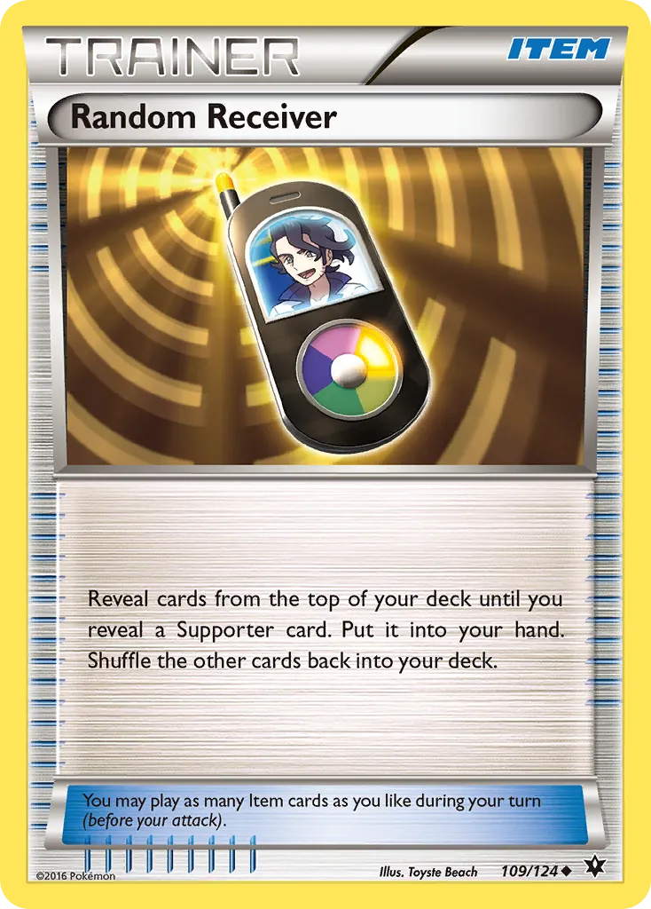 2016 Fates Collide Random Receiver Uncommon #109/124 Uncommon card image