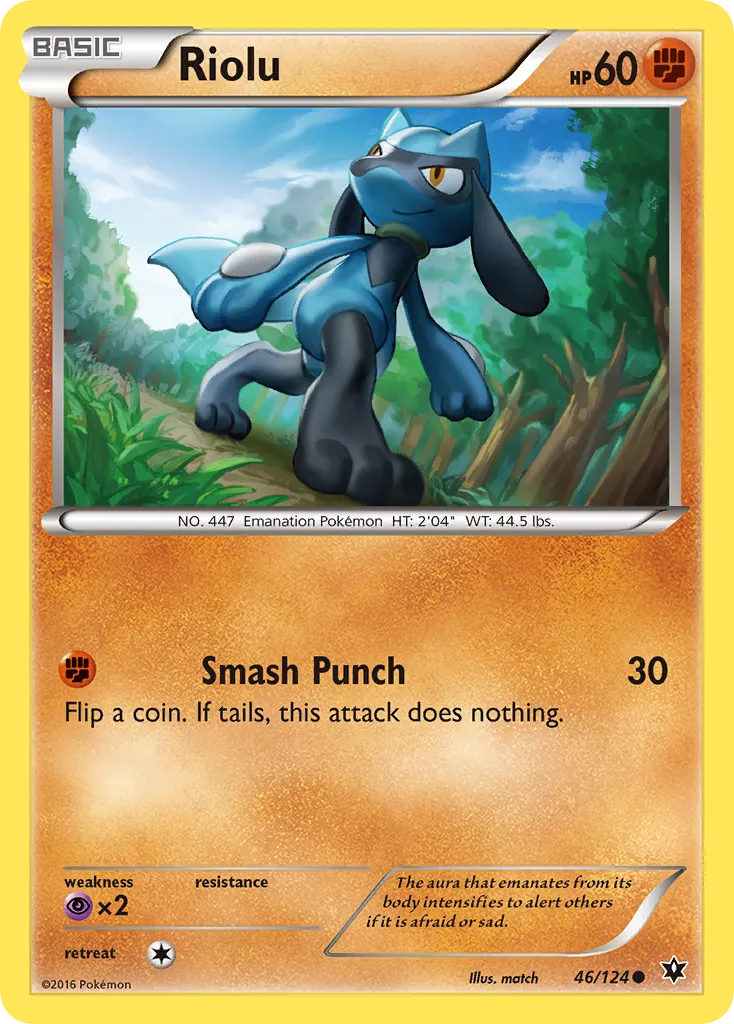 2016 Fates Collide Riolu #046/124 Common card image