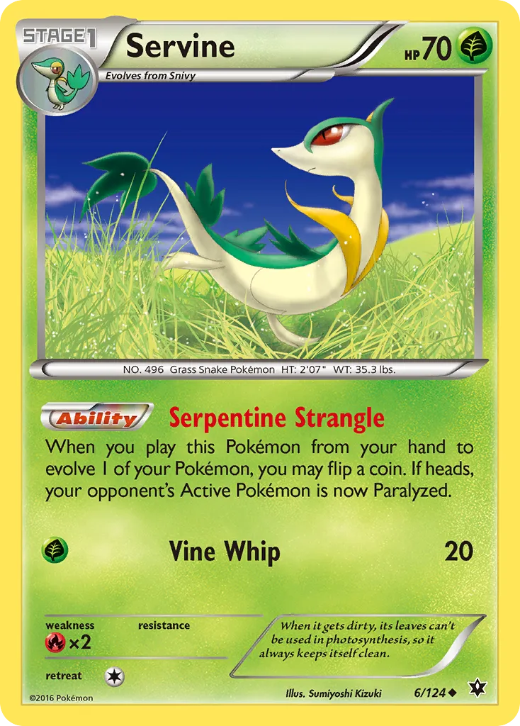 2016 Fates Collide Servine Uncommon #006/124 Uncommon card image